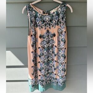 Max Studio Pink Floral Dress Sz M EUC